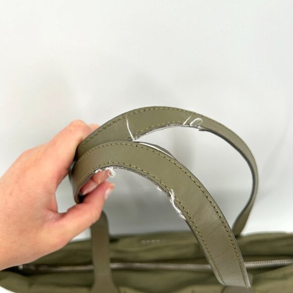 MARC JACOBS Army Green Wingman 100% Nylon Tote Bag Purse - Picture 10 of 10